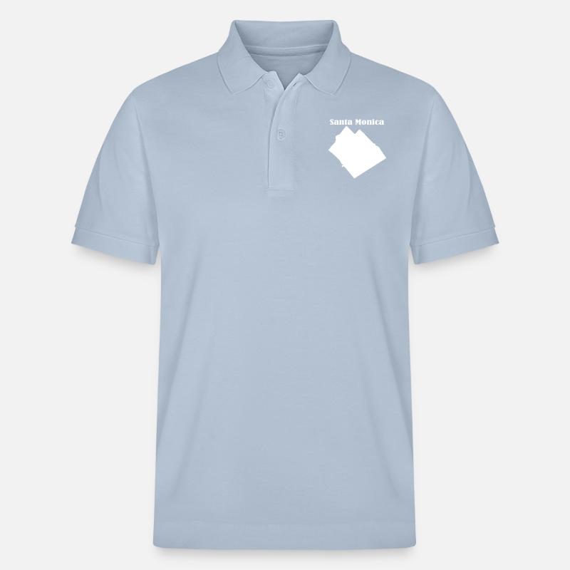 Santa monica L.A. blanc - Polo PREPSTER bio Stanley/Stella Unisexe - bleu ciel