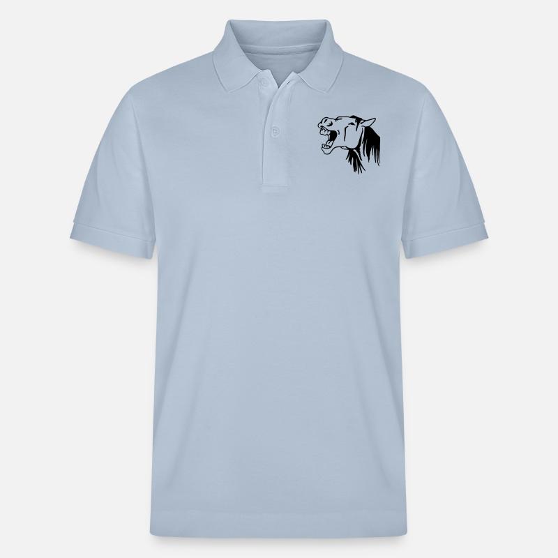 Gähnendes Pferd - Stanley/Stella Unisex Bio-Poloshirt PREPSTER - sky Blue
