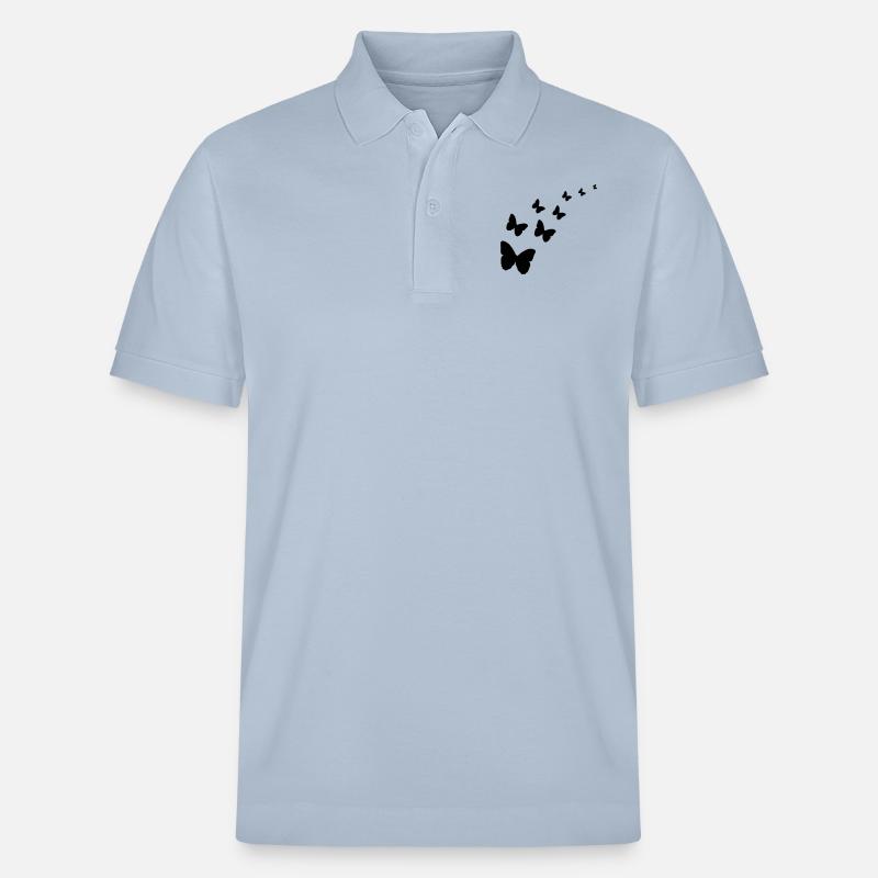 Schmetterlinge - Stanley/Stella Unisex Bio-Poloshirt PREPSTER - sky Blue