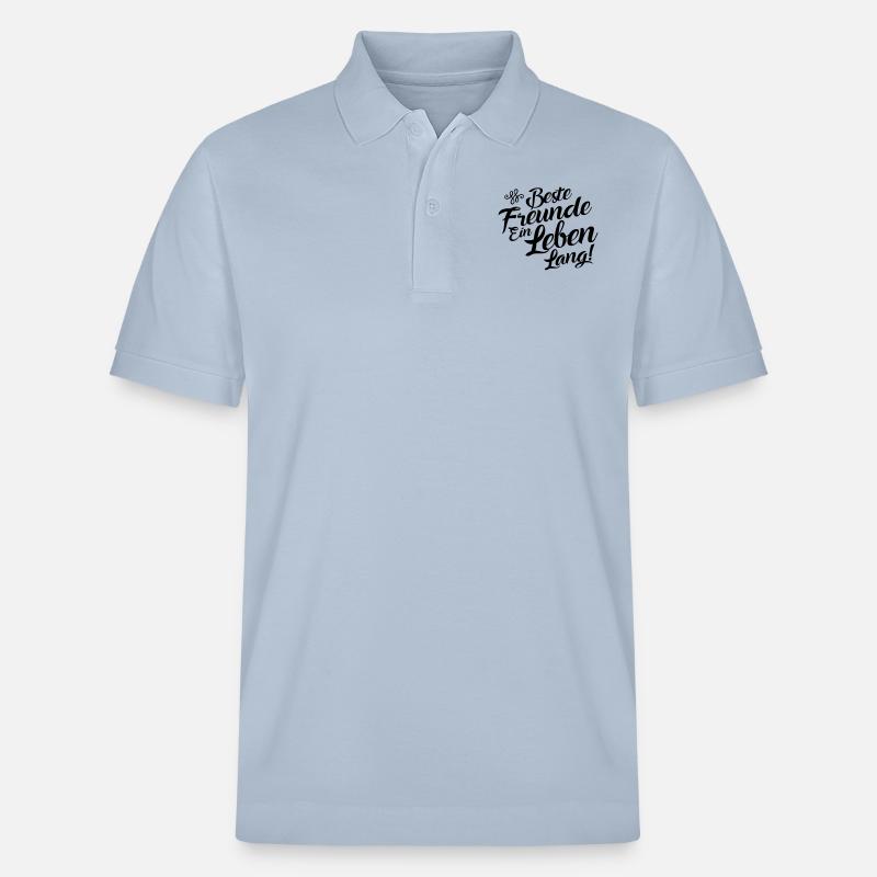 beste freunde ein leben - Stanley/Stella Unisex Bio-Poloshirt PREPSTER - sky Blue