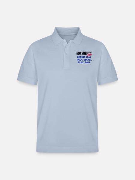 basketball 05 - Stanley/Stella Unisex Organic Polo Shirt PREPSTER - sky blue