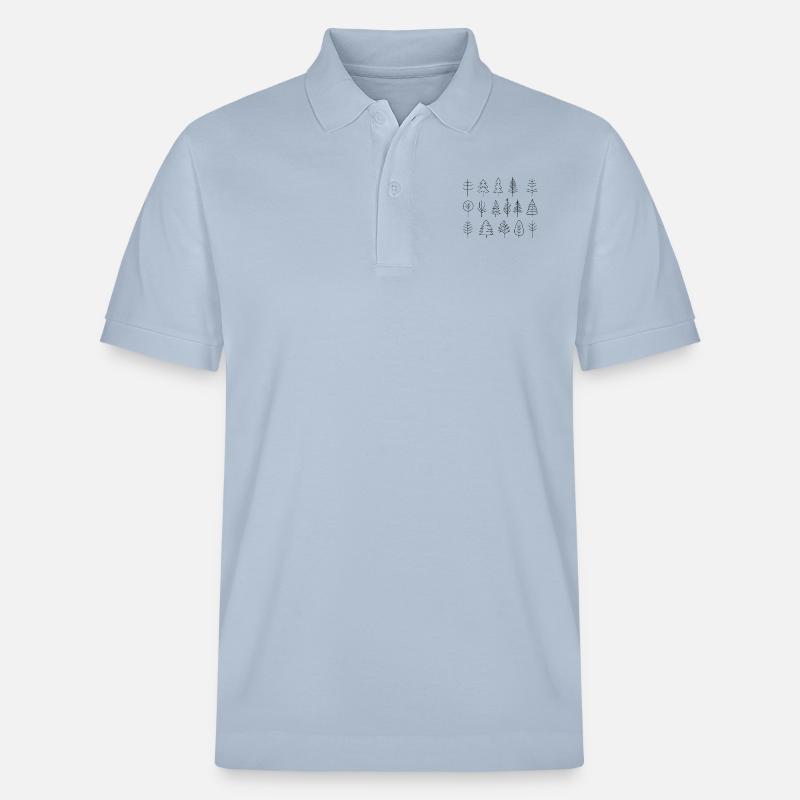 Collection d’arbres abstraits - Polo PREPSTER bio Stanley/Stella Unisexe - bleu ciel