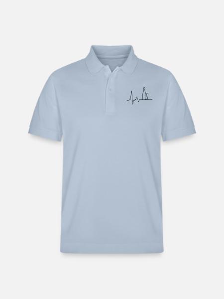 herzschlag sekt - Stanley/Stella Unisex Bio-Poloshirt PREPSTER - sky Blue