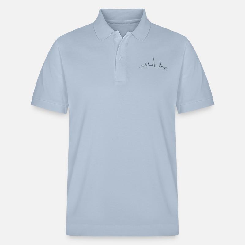 Skyline Ulm Silhouette - Stanley/Stella Unisex Bio-Poloshirt PREPSTER - sky Blue