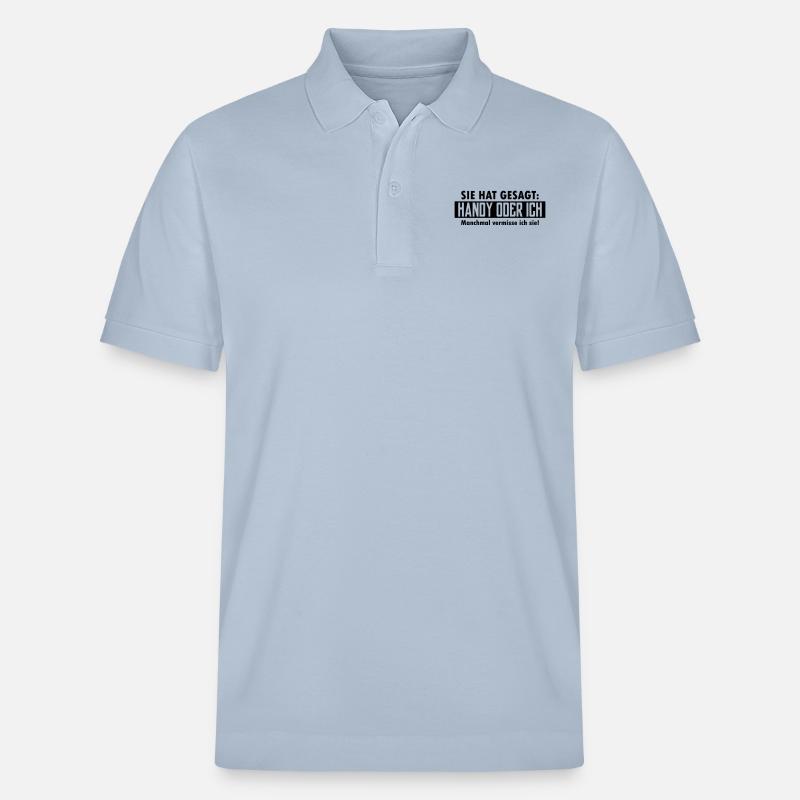 handy oder ich - Stanley/Stella Unisex Bio-Poloshirt PREPSTER - sky Blue