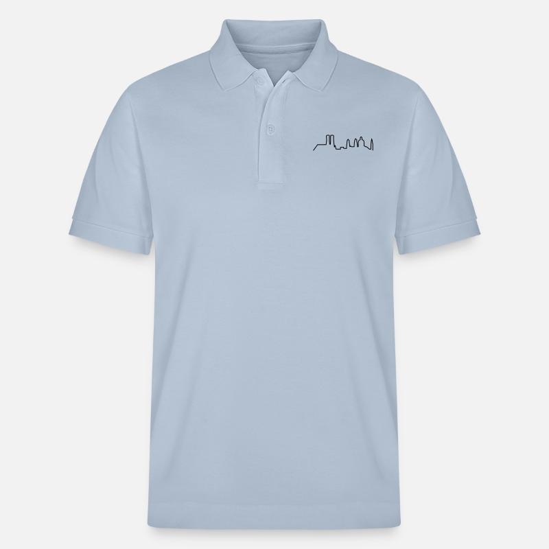 München - Munich - skyline - Stanley/Stella Unisex Bio-Poloshirt PREPSTER - sky Blue