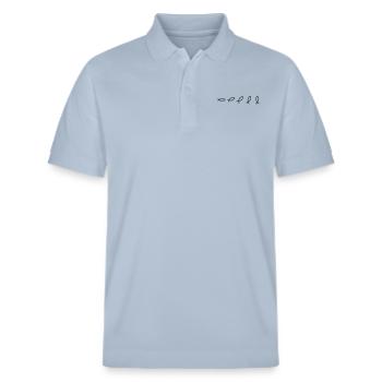 Evolution Fisch - Stanley/Stella Unisex Bio-Poloshirt PREPSTER - sky Blue - Vorne - Roxy (174cm) & Andy (188cm)