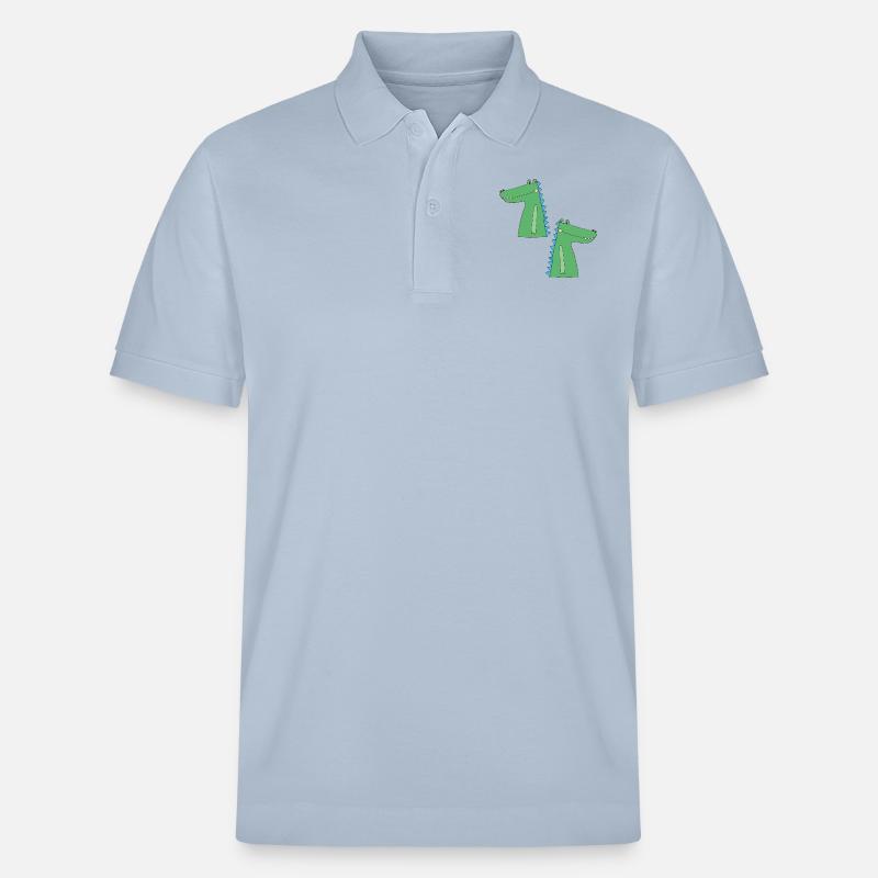 kroko zu zweit - Stanley/Stella Unisex Bio-Poloshirt PREPSTER - sky Blue