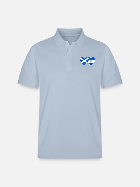 Ecosse Argentine Drapeau Coeur - Polo PREPSTER bio Stanley/Stella Unisexe - bleu ciel