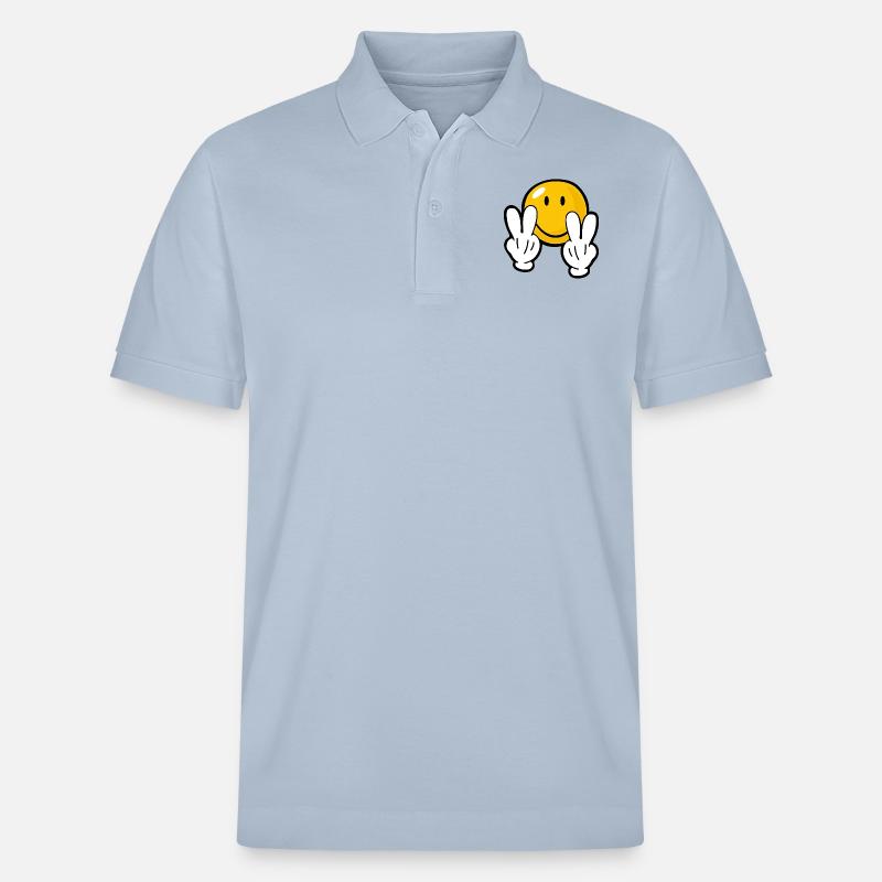 Smiley Confident - Stanley/Stella Unisex Bio-Poloshirt PREPSTER - sky Blue