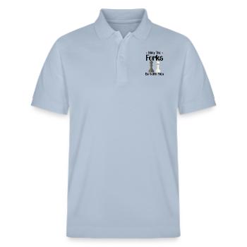Chess Player Chess Board Chess Board Game - Stanley/Stella Unisex Organic Polo Shirt PREPSTER - sky blue - Front - Roxy (174cm) & Andy (188cm)