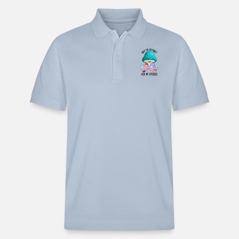 Lustiges Mädchen Problem Periode Kampf - Stanley/Stella Unisex Bio-Poloshirt PREPSTER - sky Blue
