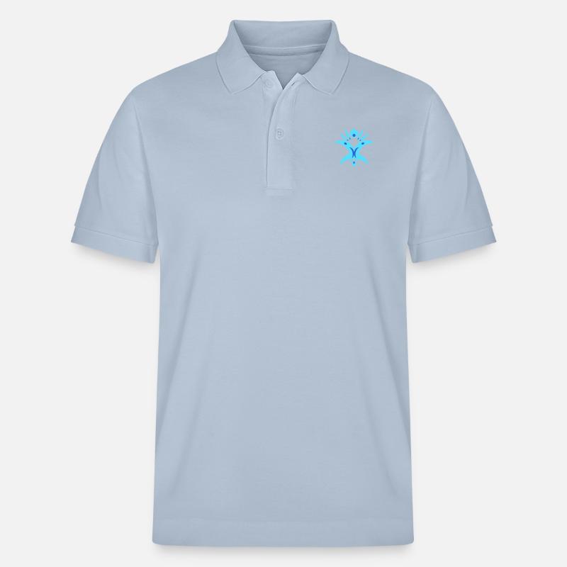 Motif N°8 - Polo PREPSTER bio Stanley/Stella Unisexe - bleu ciel