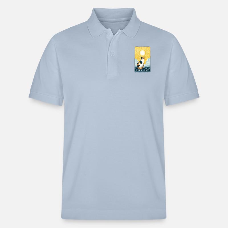 das Calico Cat Tarot - Stanley/Stella Unisex Bio-Poloshirt PREPSTER - sky Blue