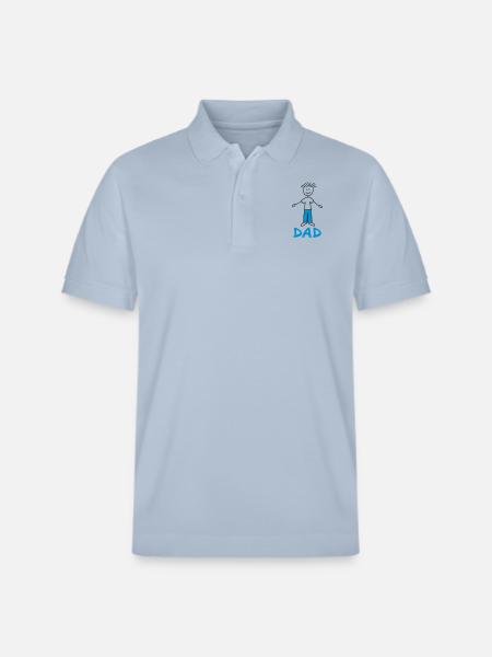 Dad - Stanley/Stella Unisex Organic Polo Shirt PREPSTER - sky blue