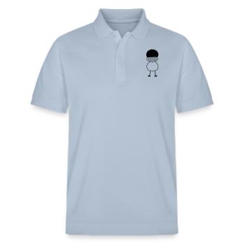 Funky Chick - Stanley/Stella Unisex Organic Polo Shirt PREPSTER - sky blue - Front - Roxy (174cm) & Andy (188cm)