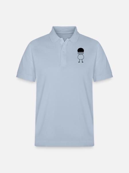 Funky Chick - Stanley/Stella Unisex Organic Polo Shirt PREPSTER - sky blue