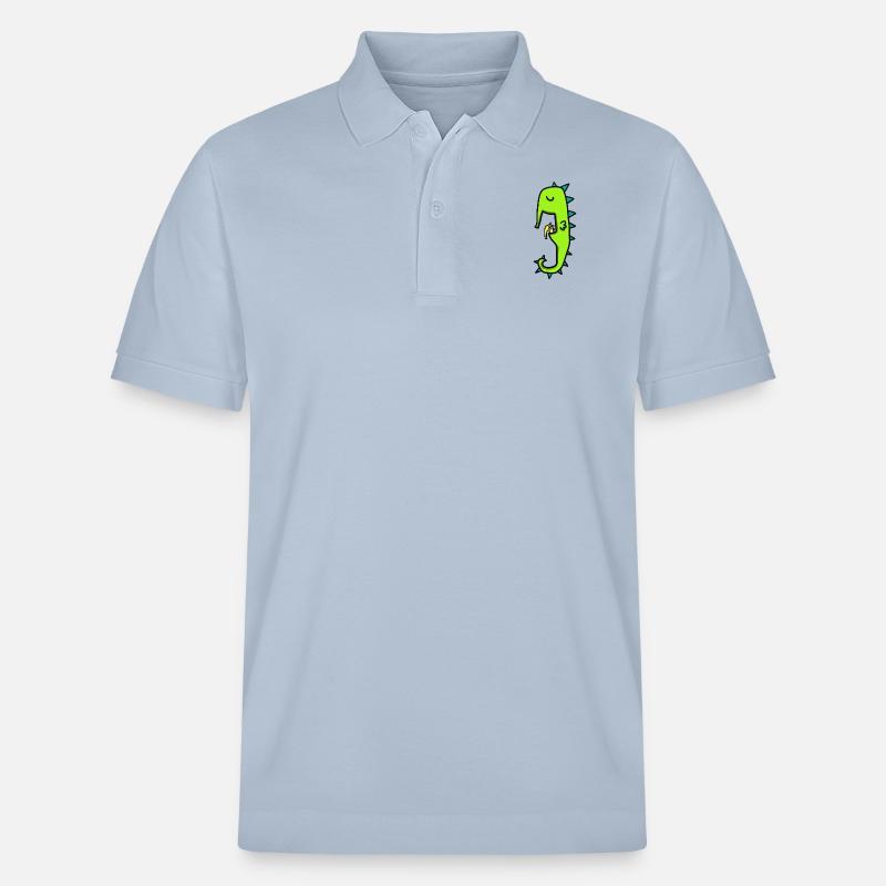 Seepferdchen mit Baby - Stanley/Stella Unisex Bio-Poloshirt PREPSTER - sky Blue
