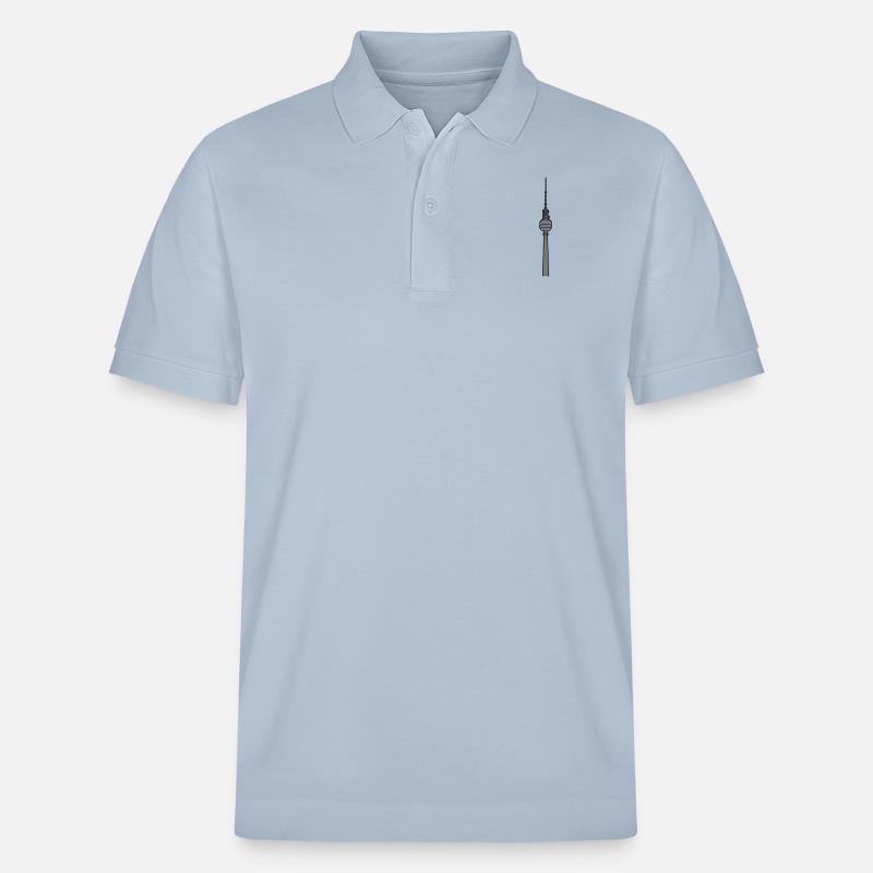 Fernsehturm Berlin 2 - Stanley/Stella Unisex Bio-Poloshirt PREPSTER - sky Blue