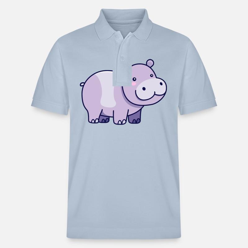 Nilpferd - Stanley/Stella Unisex Bio-Poloshirt PREPSTER - sky Blue