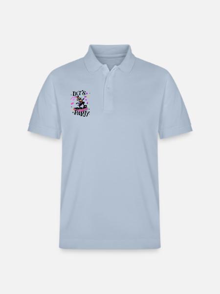 Carnival Party - Stanley/Stella Unisex Organic Polo Shirt PREPSTER - sky blue