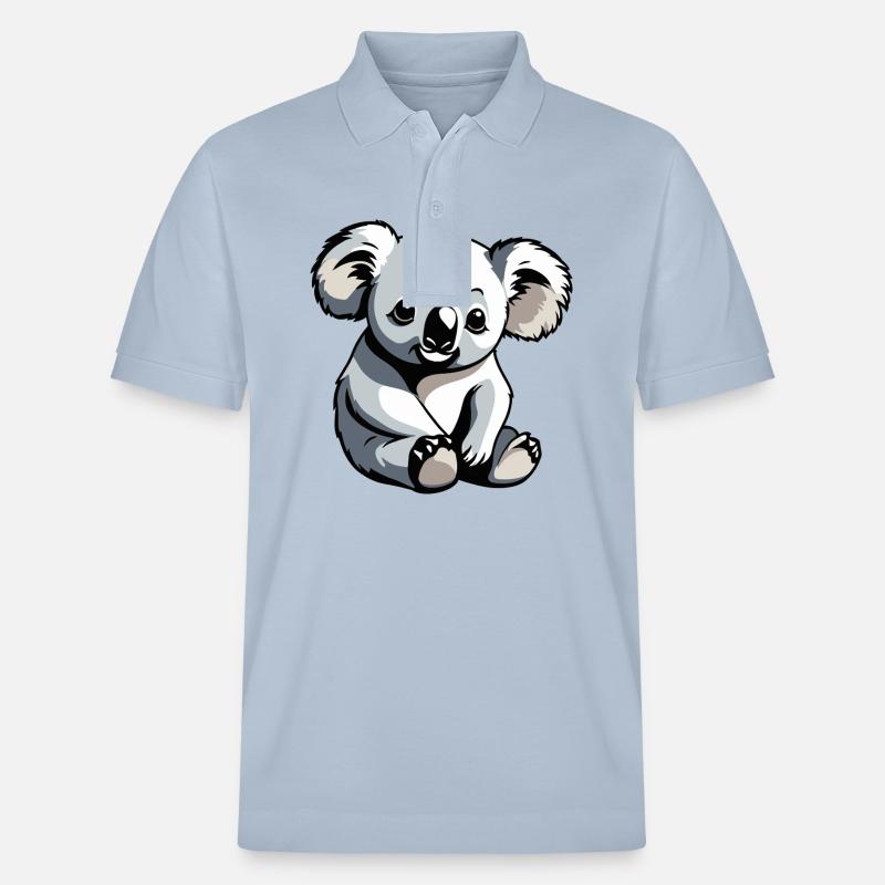 Koala - Design d’animal mignon - Polo PREPSTER bio Stanley/Stella Unisexe - bleu ciel