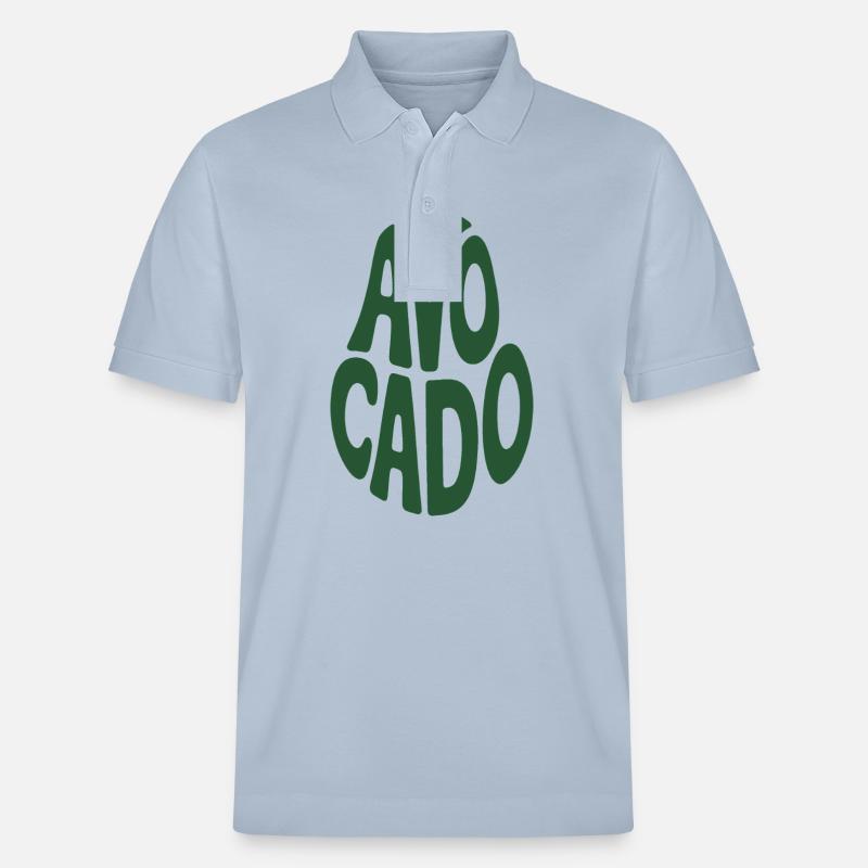 Avocat - Logo de légume cool - Polo PREPSTER bio Stanley/Stella Unisexe - bleu ciel