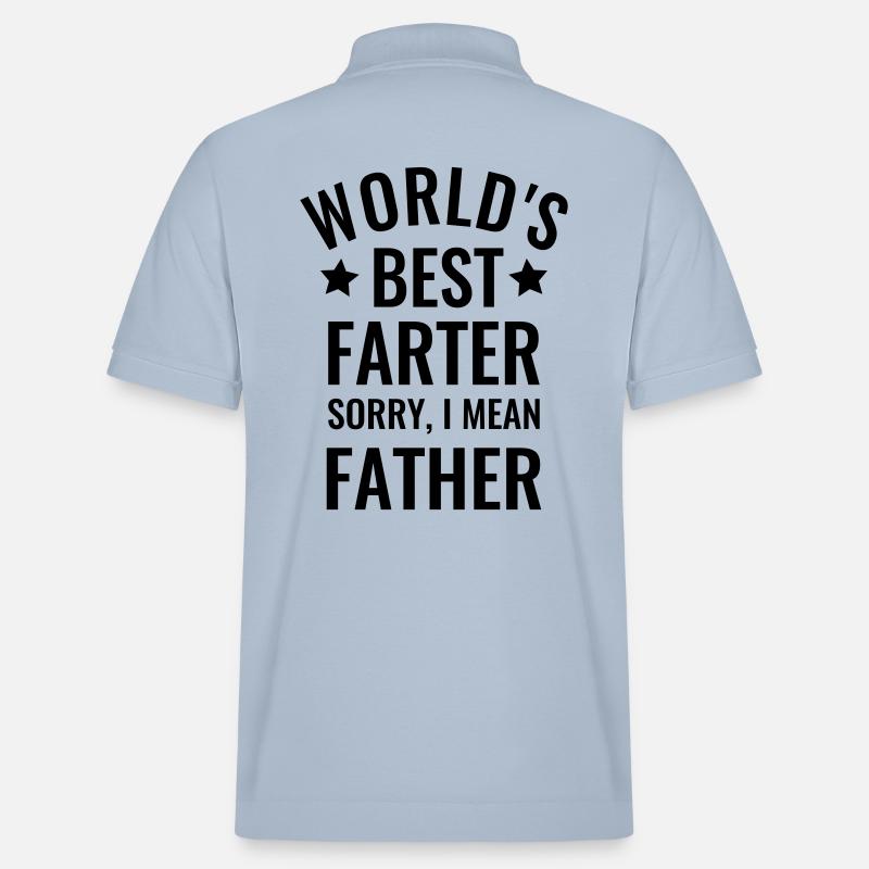 World's best Best Farter Bester Vater Geschenkidee - Stanley/Stella PREPSTER økologisk unisex poloshirt - himmelblå