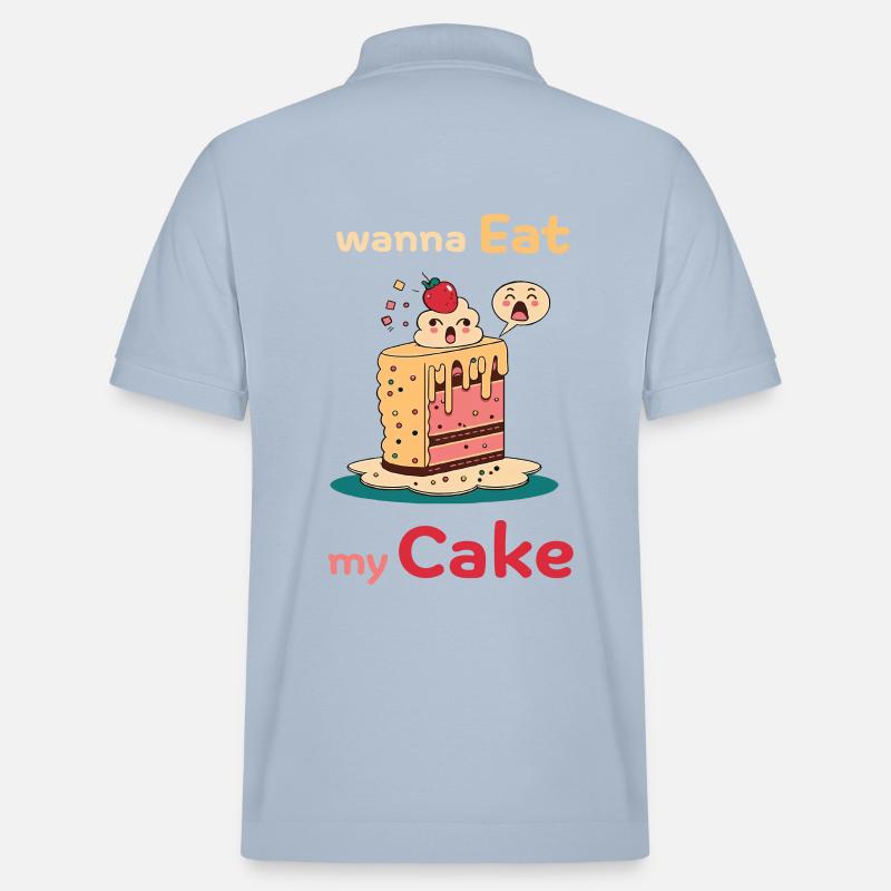 Freches Kuchen-spaß-design - Stanley/Stella Unisex Bio-Poloshirt PREPSTER - sky Blue