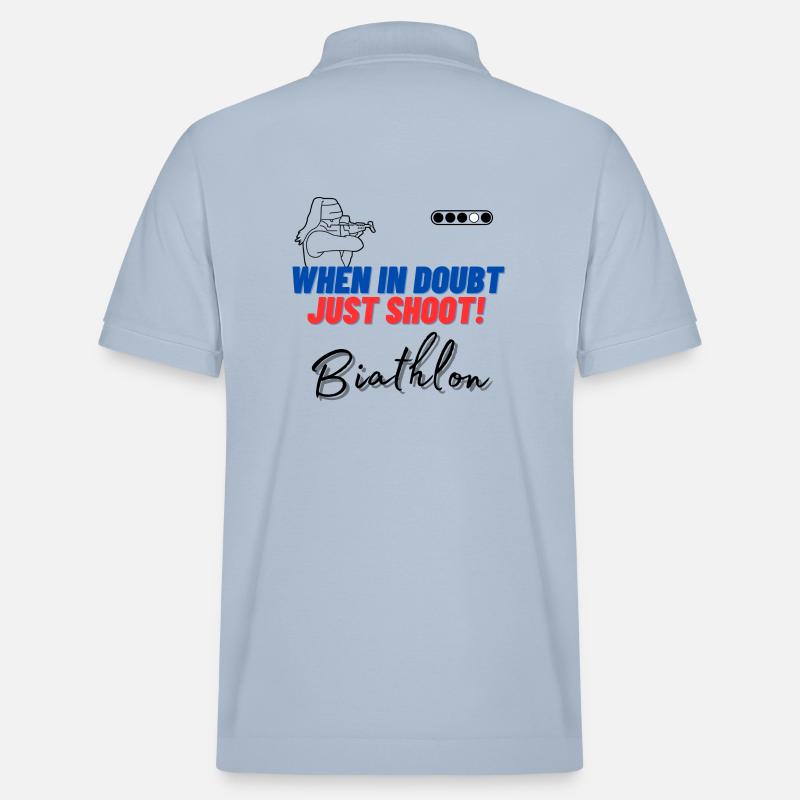 When in doubt just shoot! - Stanley/Stella Unisex Bio-Poloshirt PREPSTER - sky Blue