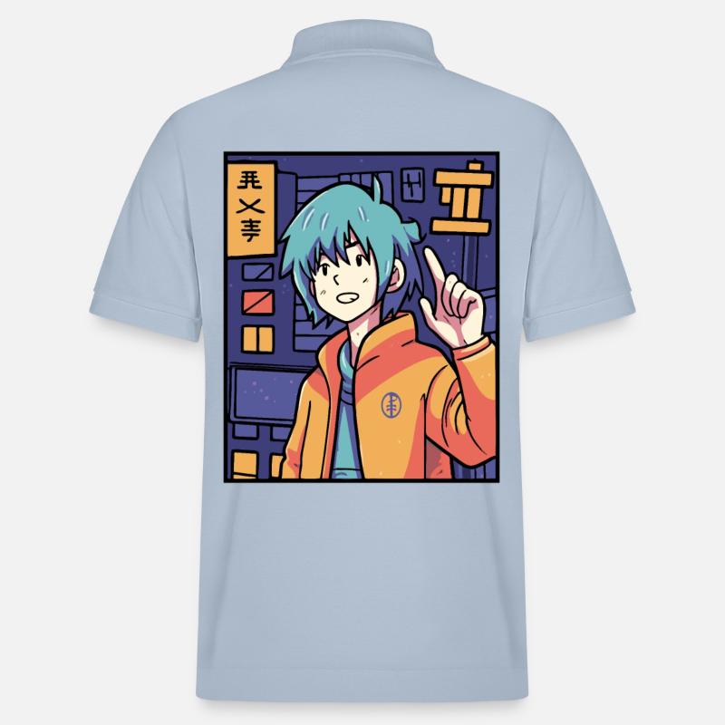 Garçon d’anime - Polo PREPSTER bio Stanley/Stella Unisexe - bleu ciel