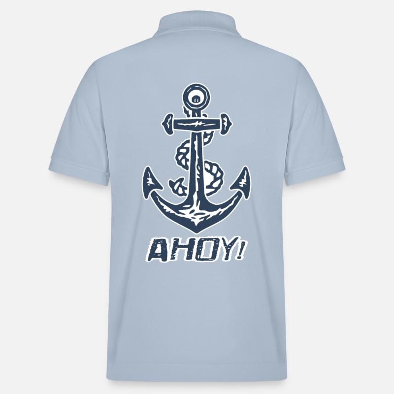 Ahoy Anker - Stanley/Stella Unisex Bio-Poloshirt PREPSTER - sky Blue