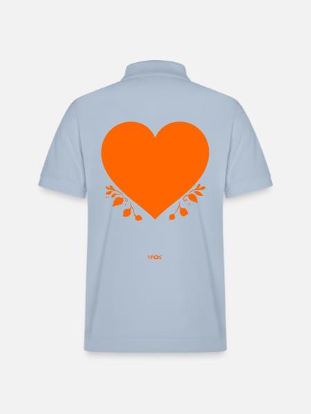 The Orange Heart - Stanley/Stella Unisex Organic Polo Shirt PREPSTER - sky blue