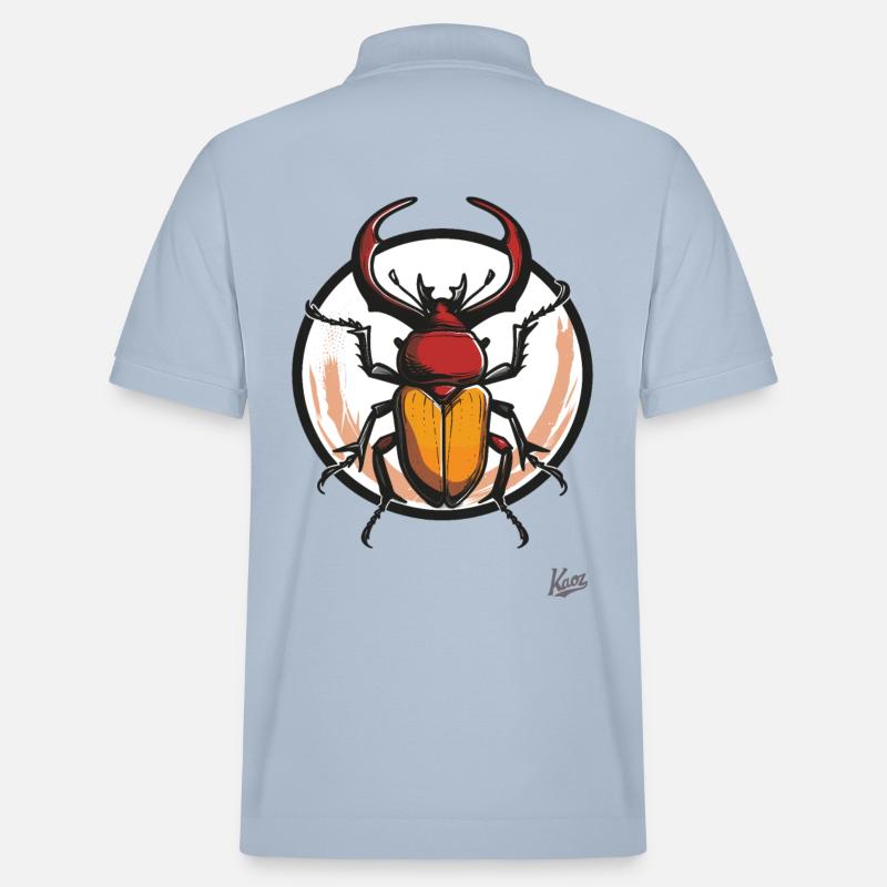 Großer, Dicker, Mächtiger XXL-Hirschkäfer - Stanley/Stella Unisex Bio-Poloshirt PREPSTER - sky Blue