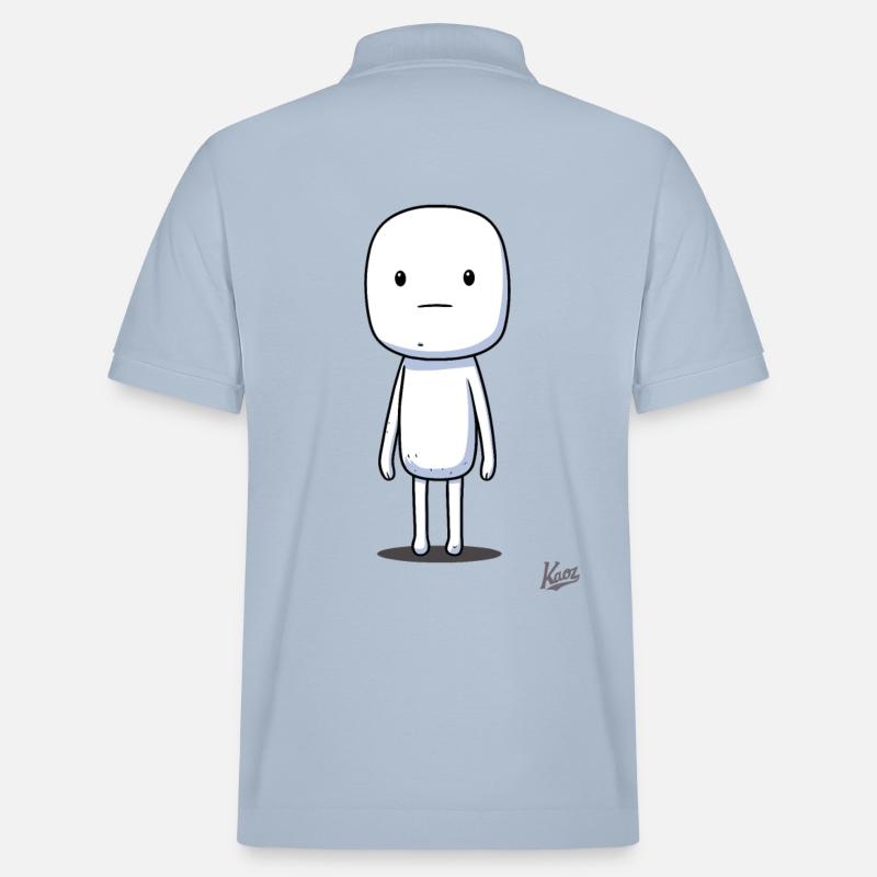 Marshmallow Kerl: Der Strichmännchen-Kumpel - Stanley/Stella Unisex Bio-Poloshirt PREPSTER - sky Blue