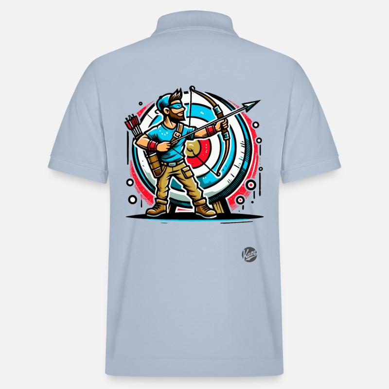 Super Bogenschütze – Pfeil und Bogen - Stanley/Stella Unisex Bio-Poloshirt PREPSTER - sky Blue