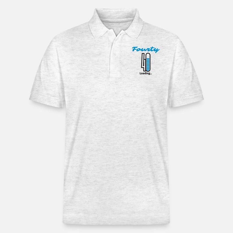Fourty Loading... - Stanley/Stella Unisex Bio-Poloshirt PREPSTER - Weiß meliert