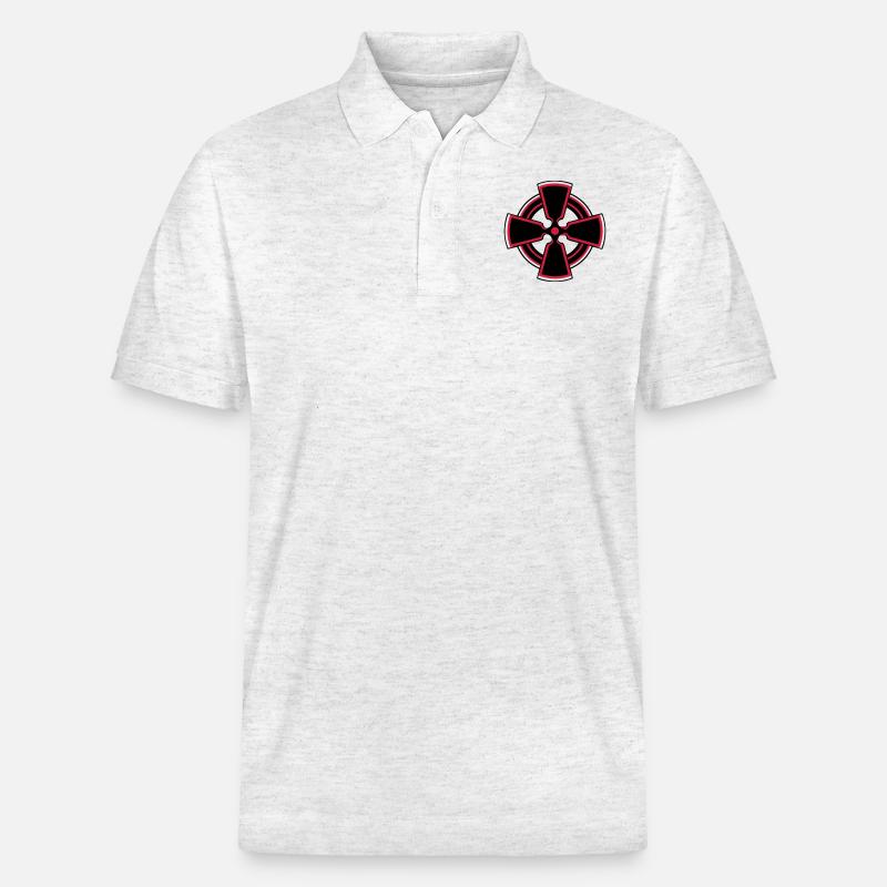 celtic_cross - Polo PREPSTER bio Stanley/Stella Unisexe - blanc chiné