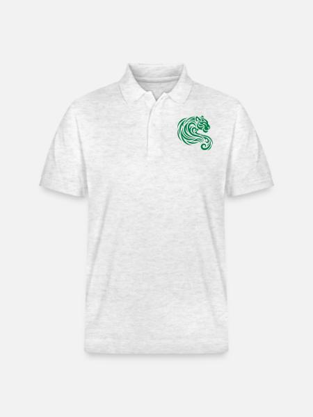 Panther Tribal - Stanley/Stella Unisex Organic Polo Shirt PREPSTER - heather white