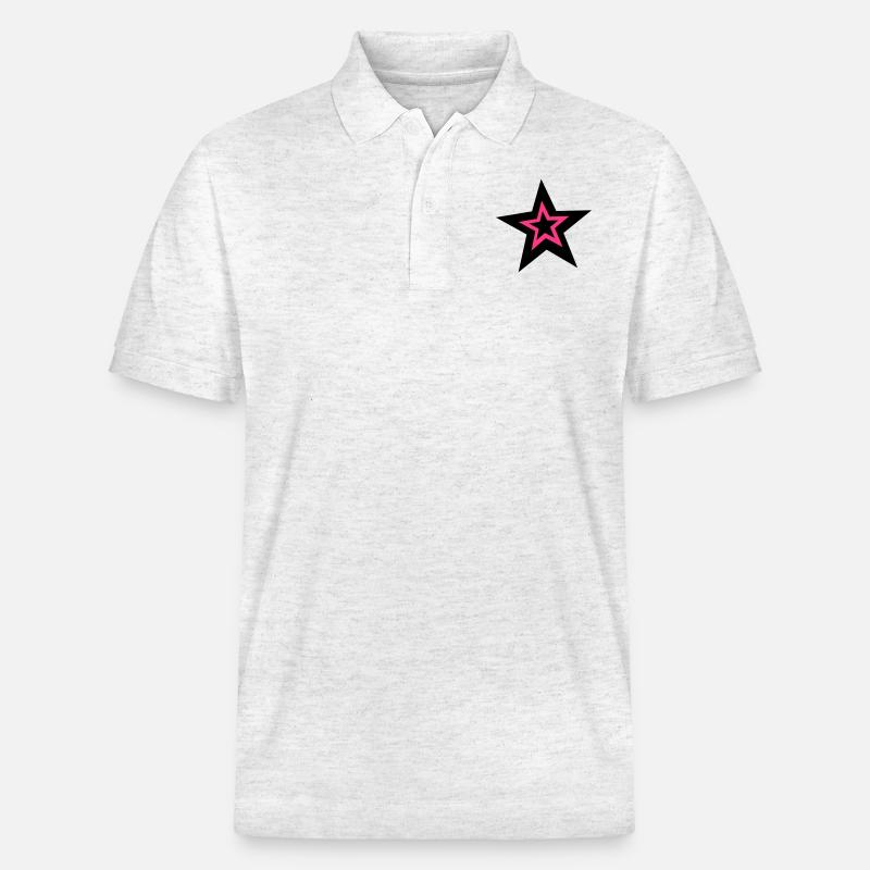 Stern - Stanley/Stella Unisex Bio-Poloshirt PREPSTER - Weiß meliert