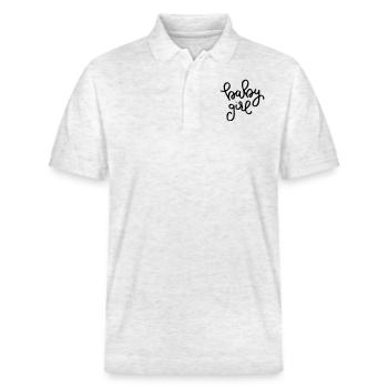 Baby girl - Stanley/Stella Unisex Organic Polo Shirt PREPSTER - heather white - Front - Roxy (174cm) & Andy (188cm)