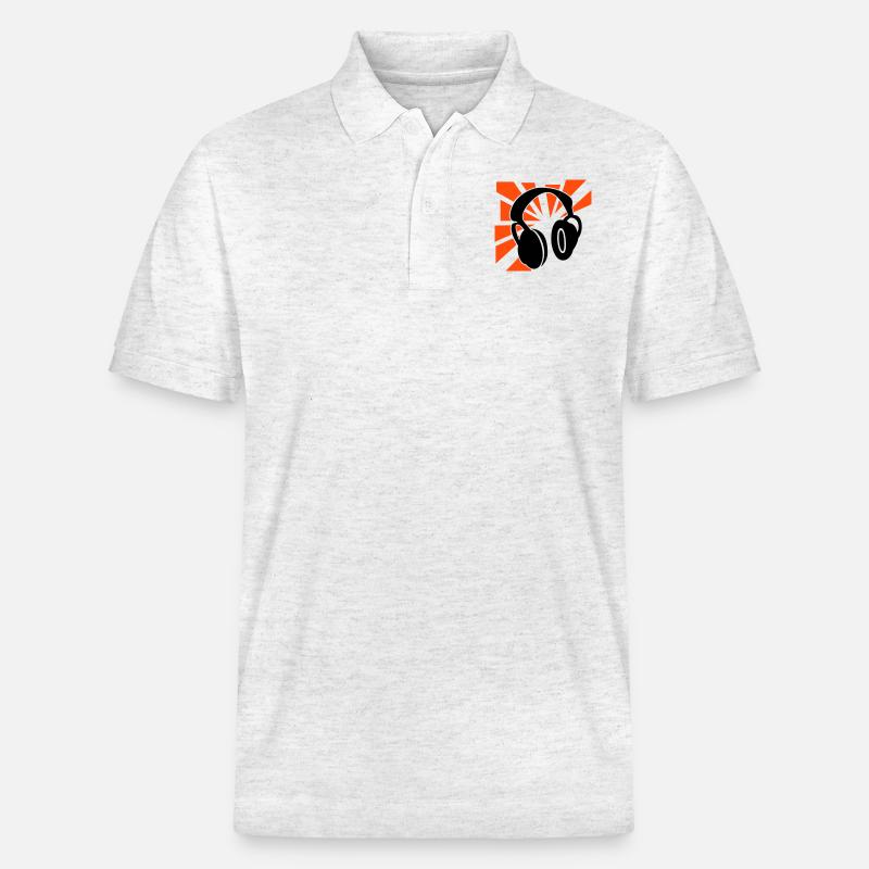 Explodierende Kopfhörer - Stanley/Stella Unisex Bio-Poloshirt PREPSTER - Weiß meliert