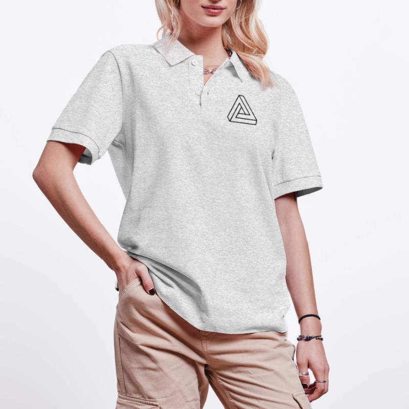 Optical Illusion, Impossible Triangle, mathematics Stanley/Stella Unisex Organic Polo Shirt PREPSTER