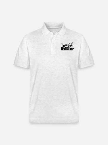Der Grillvater - Stanley/Stella Unisex Bio-Poloshirt PREPSTER - Weiß meliert