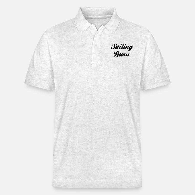 sailing guru - Stanley/Stella Unisex Bio-Poloshirt PREPSTER - Weiß meliert