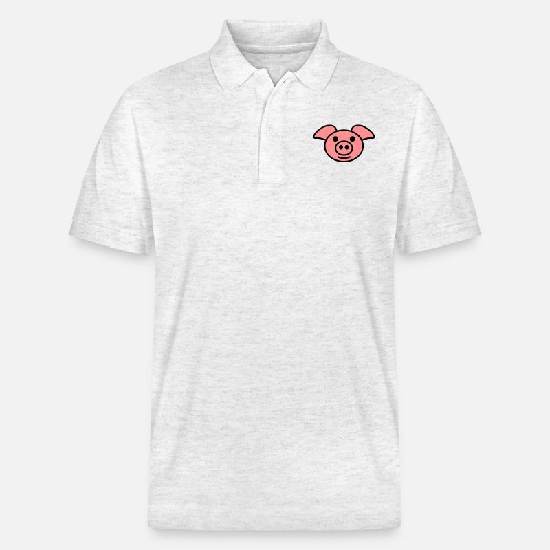 pig - Stanley/Stella Unisex Bio-Poloshirt PREPSTER - Weiß meliert