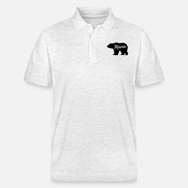 Mama Bär - Stanley/Stella Unisex Bio-Poloshirt PREPSTER - Weiß meliert