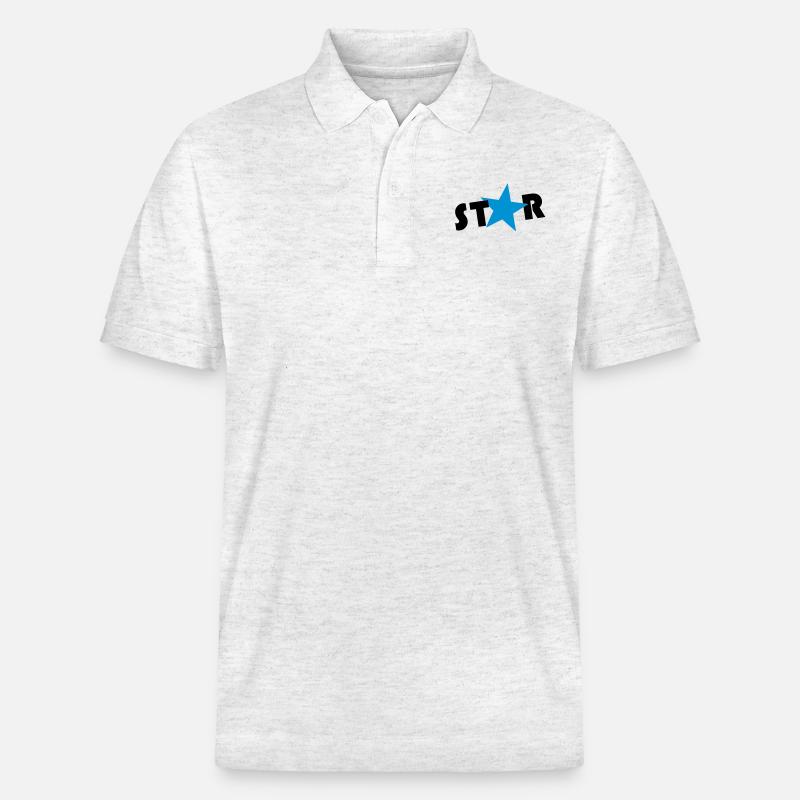 star - Stanley/Stella Unisex Bio-Poloshirt PREPSTER - Weiß meliert
