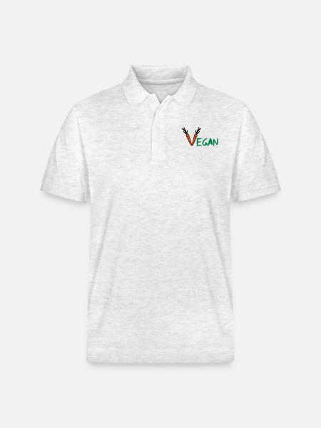 Vegan - Stanley/Stella Unisex Bio-Poloshirt PREPSTER - Weiß meliert