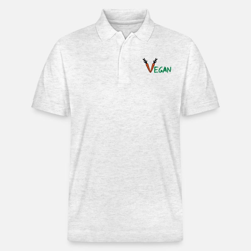 Vegan - Stanley/Stella Unisex Bio-Poloshirt PREPSTER - Weiß meliert